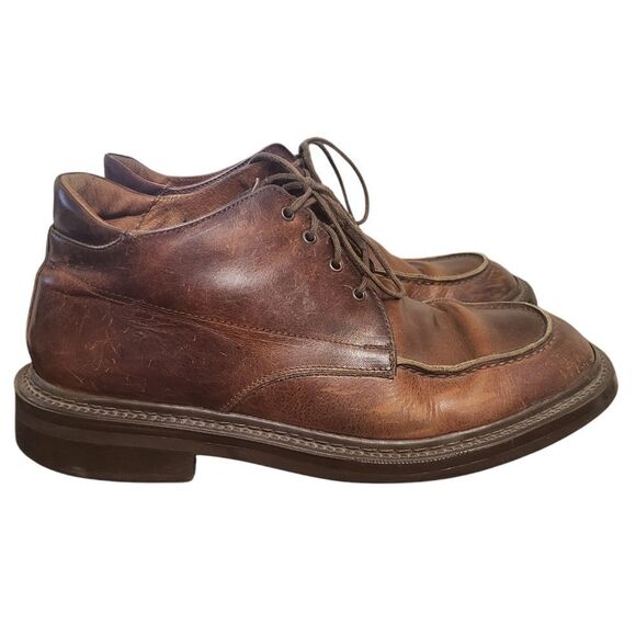 Johnston & Murphy Brown Leather Mens Lace Up Chukka Boots, Size 9 20-1688 - Picture 1 of 8